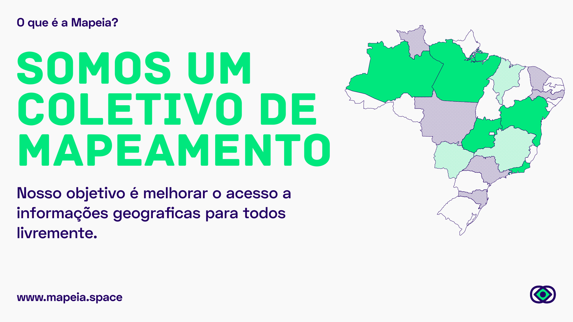 Modelo de apresentação de slide com título e um mapa do Brasil.